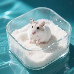 Litière pour chat et hamster écologiques, sable de bain avec pomme, aide à arrêter les démangeaisons - Product Image 4