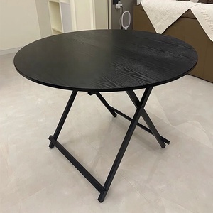 Xách tay hình chữ nhật tròn có thể gập lại bàn ăn và ghế - Product Image 4