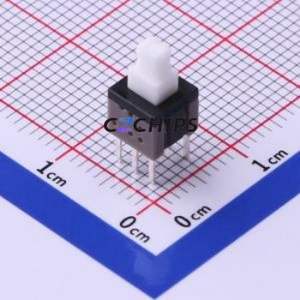 TK-6580-2 Push Button Switch Through hole Component (THT) Switch Double Pole Double Throw No Lock Square Plunger Through Hole - Product Image 1