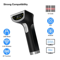 Lecteur de codes-barres 2D filaire USB portable de haute qualité ABS Auto Sense, fonctionne avec ordinateur portable, ordinateur de bureau, PC et point de vente