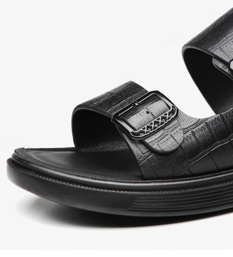 Men Leather Sandals Summer Casual Holiday Shoes Outdoor Beach Walking Footwear