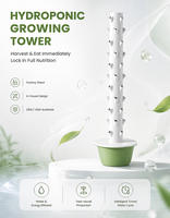Tour hydroponique à 11 étages sans lumière de culture LED, système de culture vertical avec pompe à eau pour la plantation de légumes et d'herbes en serre