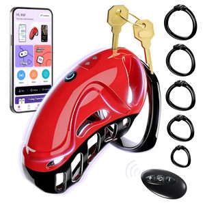 BANSEY Cage de chasteté vibrante pour homme contrôlée par application, 10 vitesses, verrou de pénis Cobra avec 5 anneaux, jouets sexuels à distance pour hommes - Product Image 1