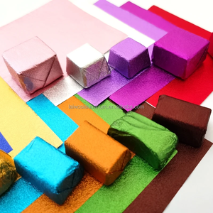 Wholesale Multicolour <strong>Chocolate</strong> <strong>Wrapper</strong> <strong>Gold</strong> Foil Wrapping Paper For <strong>Chocolate</strong> Egg <strong>Candy</strong> <strong>Wrappers</strong> Aluminium Foil Paper Sheets - Product Image 1