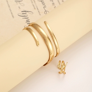Bangles thời trang Thiết lập cá nhân Thả Nước ba lớp quanh co mở vòng đeo tay rỗng dòng desig nwomen của vòng đeo tay thiết lập - Product Image 6