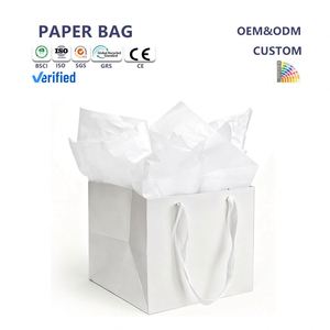 Handmade DIY Wedding Party Favor Recyclable Kraft <b>Paper</b> Bags with Handle for Business Packaging and Gift Ornament Decorations - Product Image 1