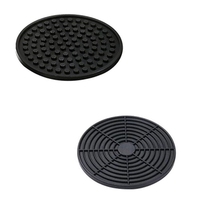 Sous-verres ronds en feutre et silicone, sets de table épaissis drainants, tapis isolants thermiques