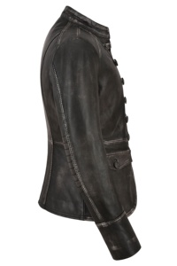 Chaleco de Mujer Personalizado 100% Cuero Nappa Negro Vintage Genuino, Corte Clásico, Marca Privada OEM/ODM, Venta al Por Mayor, Minimalista - Product Image 3