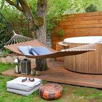 Hamac de jardin extérieur de produit d'usine avec la capacité de poids en bois 250kgs de barre d'écartement