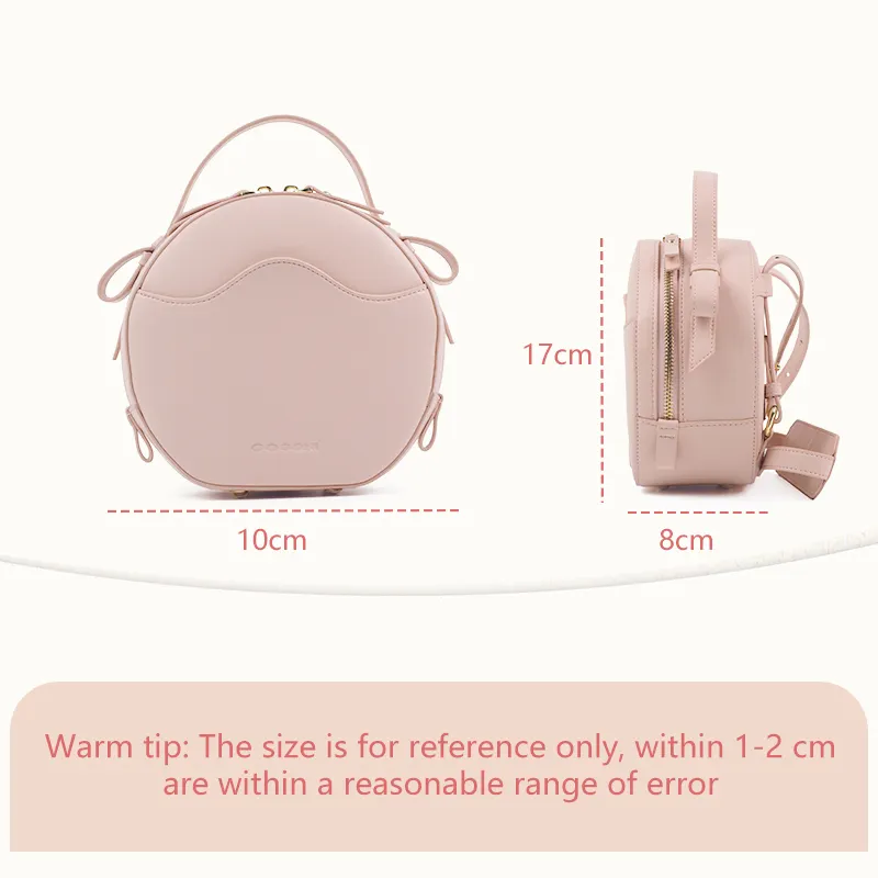 Tas tangan selempang kulit asli, tas tangan selempang, Tas lingkaran Mini, tas tangan Pink kulit asli