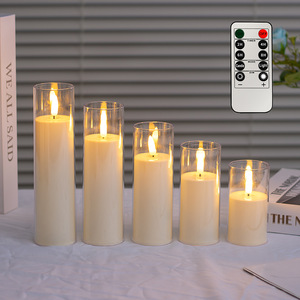 <span class=keywords><strong>Bougie</strong></span> <span class=keywords><strong>LED</strong></span> sans <span class=keywords><strong>flamme</strong></span> scintillante de 5,5 cm, en osier, télécommandée, pour décorations de Noël, de fêtes, de maison et de mariage - Product Image 3