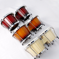 Bongos 7'' 8'' Congas pour Enfants, Adultes, Débutants, Professionnels, Instrument de Percussion en Bois, Sac, Clé de Réglage, Peaux en Peau de Mouton
