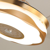 Ventilateur de plafond avec éclairage LED rétractable motorisé en fer, acrylique et ABS pour projets hôteliers et commerciaux – Prix usine, excellent rapport qualité-prix