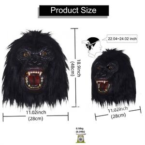 Black Diamond Ape <span class=keywords><strong>Singe</strong></span> Halloween Maquillage Boule Drôle Simulation <span class=keywords><strong>Latex</strong></span> Animal <span class=keywords><strong>Masque</strong></span> pour les Fêtes - Product Image 5