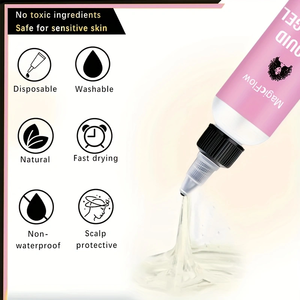 Pegamento en Gel para Pelucas de Encaje de 200ml, Marca Privada, Fijación Diaria Temporal, Resistente al Agua, Gel Líquido sin Pegamento para Pelucas con Frente de Encaje - Product Image 4