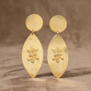 Boucles d'oreilles classiques en laiton faites à la main avec pierres précieuses et onyx, vente en gros - Product Image 2