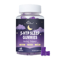 Meilleures ventes à l'étranger : Gommes de sommeil 5-HTP haute puissance - Glycine + 5-HTP, favorise la relaxation et un réveil rafraîchi (60 gommes)