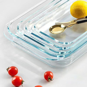 家用蒸制烤盘玻璃烤盘，带把手烤盘和平底锅 - Product Image 2