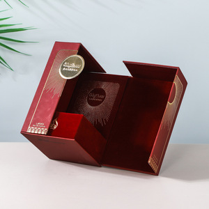 Boîte cadeau de luxe personnalisée en carton rigide magnétique délicat pour parfum, à double porte, avec gaufrage et doublure en éponge, portable et haut de gamme - Product Image 1
