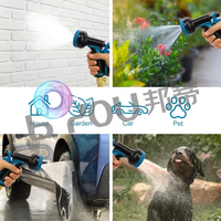 Tuyau d'arrosage extensible avec pistolet à eau 10 jets et raccords avec valve, de 25 à 250 pieds