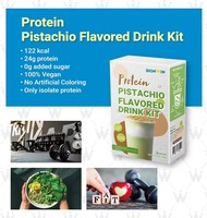 Kit de préparation de boisson aromatisée à la pistache fabriqué à Taïwan pour les magasins de boissons - Contient de la poudre de protéines