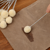 Outils de daubes de laine de teinture de cuir à la main de haute qualité 25 pièces brosse à boule de laine