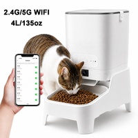Distributeur automatique de nourriture pour animaux de compagnie intelligent 4L, application Tuya, contrôle WiFi, distribution automatique programmée pour chats et chiens avec caméra HD 1080P