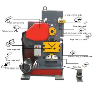 Machine combinée de découpe et de cisaillement motorisée pour le traitement des tôles d'acier - Product Image 5