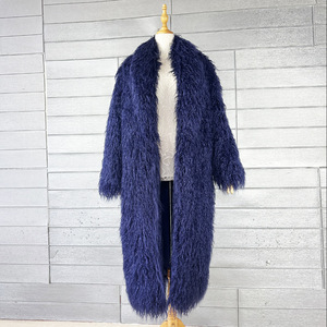 <span class=keywords><strong>Manteau</strong></span> en fourrure de mouton de Mongolie de luxe pour femmes, coloré, chaud pour l'hiver, fausse fourrure de cachemire, prix d'usine, style long, simili <span class=keywords><strong>cuir</strong></span> - Product Image 5