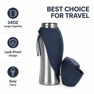 Borraccia Termica Pieghevole per Cani con Design a Foglia, in Acciaio Inossidabile, Anti-perdita, per Viaggi e Accessori per Cuccioli - Product Image 1
