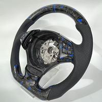 Volant de voiture sport en cuir véritable et fibre de carbone forgée bleu personnalisé, adapté aux modèles BMW E90 E88 E87 E84, livraison rapide