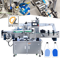 Machine d'étiquetage automatique MTW pour différents types de bouteilles avec étiquetage double face