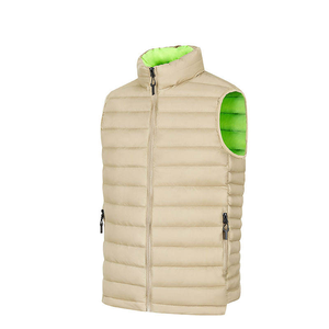 Personnalisé Hommes <span class=keywords><strong>Court</strong></span> Puffer <span class=keywords><strong>Gilet</strong></span> Lâche Sans Manches Polyester Coton Fermeture Éclair <span class=keywords><strong>Chaud</strong></span> Hiver Hommes <span class=keywords><strong>Gilet</strong></span> pour Homme - Product Image 3