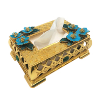 Boîte distributrice de papier avec emballage cadeau et boîtes à mouchoirs de luxe pour la réception de l'hôtel porte-serviettes en papier boîtes à serviettes de luxe en métal