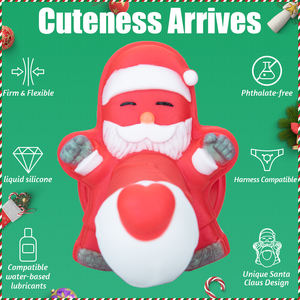 Dildo Jumbo Natalizio Innovativo a Forma di Babbo Natale, Potente Stimolatore Prostatico <span class=keywords><strong>e</strong></span> Dispositivo Anale per Natale - Product Image 4