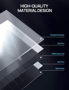 25 Watt 18 Volt Retour Contact HPBC Panneau solaire <span class=keywords><strong>rigide</strong></span> 10W 20W 30W avec matériau composite 26% <span class=keywords><strong>Panneaux</strong></span> de piles solaires à haut rendement - Product Image 2