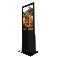 Écran publicitaire LCD d'intérieur de 55 pouces sur pied, écrans interactifs tactiles, kiosque publicitaire, Machine publicitaire numérique autonome