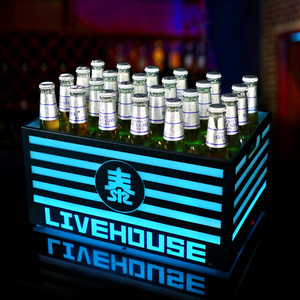 Led Ice Bucket Rectangle 12L Beer Basket With <b>Light</b> Party KTV Bar Beverage Tub - Product Image 3