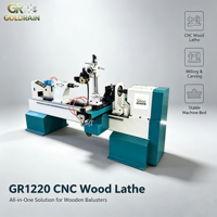 Máquina Automática para Tornear Madera GR-1220, Torno CNC para Madera para Hacer Bates de Béisbol, en Oferta