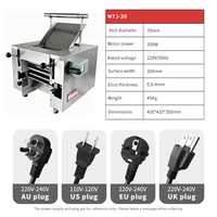 Nouvelle machine automatique commerciale en acier inoxydable pour la fabrication de nouilles et de farine MTJ-30 550W 220V/50Hz avec épaisseur réglable pour le pressage de la pâte