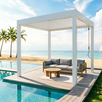 Pergola extérieure autoportante en aluminium, écologique et durable, design moderne, fabrication OEM et ODM sur mesure pour villa, patio, jardin, cour arrière