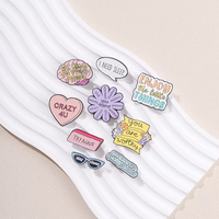 Pin lencana Pin Enamel kustom penjualan laris bros kartun logam berlapis Modern Pin Enamel gaya kontemporer