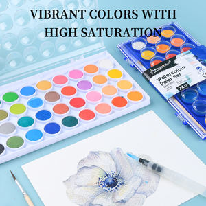 Juego de Pinturas de Acuarela Sólidas Giorgione <span class=keywords><strong>Factory</strong></span>, 48 Colores, Pintura de Acuarela para Papel y Lienzo con Pincel de Agua Gratis - Product Image 4