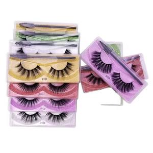 Crea tu propia marca al por mayor Vegan Wispy Natural Lashes Boxes Faux Mink Full Strip Pestañas Pestanas Postizas - Product Image 4