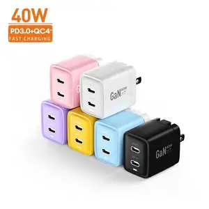 Amazon Best Seller Fast Wall Charger Complete Dual Port 40 Watt 20W Uk Wall Charger Adapter