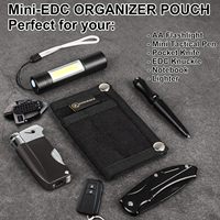 Mini pochette tactique EDC en nylon avec fermeture à bouton, grande capacité, porte-clés, portefeuille pour transporter dans la poche, emplacements pour clés de voiture et pièces de monnaie