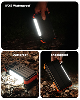 Nuevo Banco de Energía Solar con Radio FM/AM, 20000mAh, Carga Rápida PD 20W, Manivela, Luz de Camping, SOS para Emergencias al Aire Libre