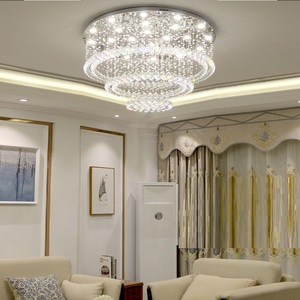 Lampadario a <span class=keywords><strong>Sfera</strong></span> a Tre Livelli con LED, Design a Spirale con Cristalli a Goccia di Pioggia - Product Image 3