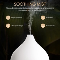 Diffuseur d'huiles essentielles électrique à base de bois grainé, avec 7 lumières LED, pour la maison et le spa - Vente flash