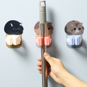 Novelty <b>Hooks</b> Cat Design <b>Wall</b> Mounted No Drilling Required Bathroom Storage Organizer For Umbrella Bag <b>Hook</b> - Product Image 3